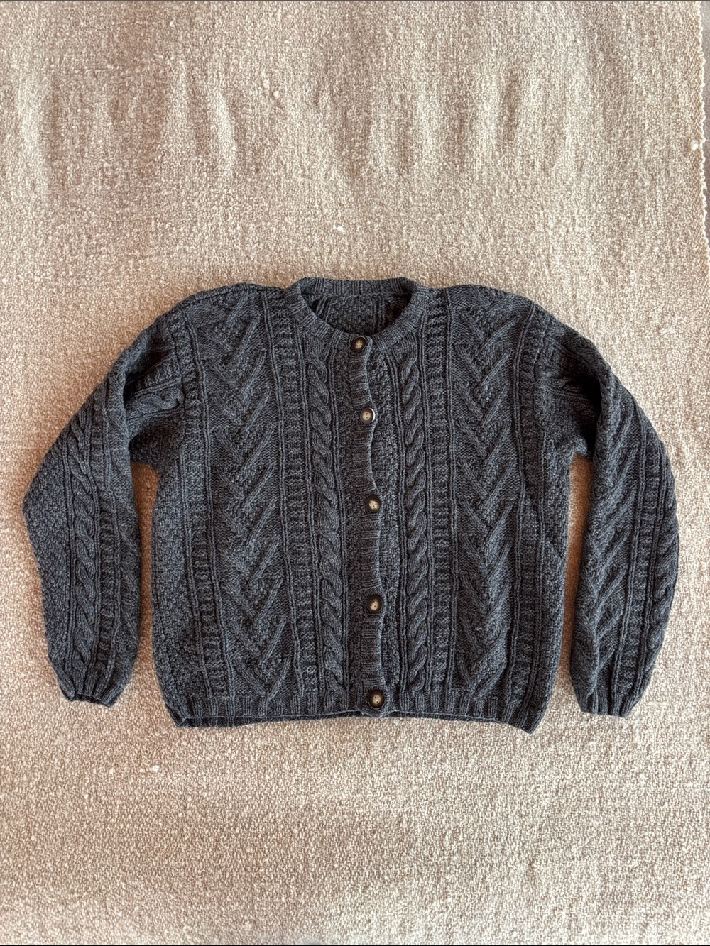 Vintage Hand Knit Woolen Cardigan